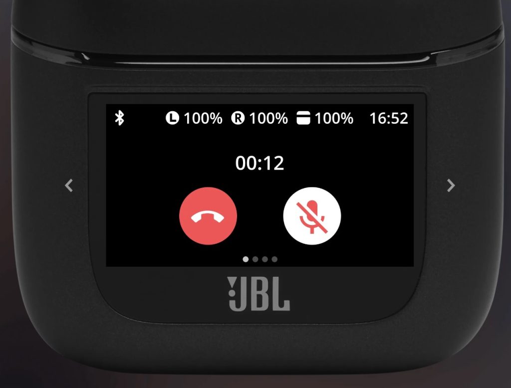 JBL Tour Pro 2 – skärm under samtal
