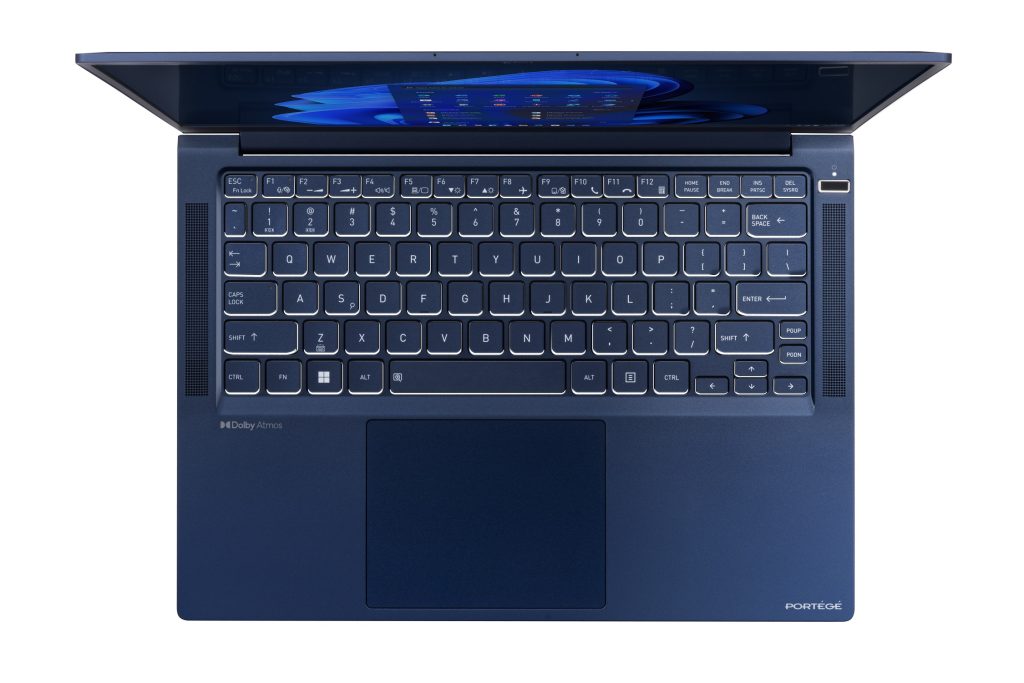 Dynabook Portégé X40L – tangentbord ovanifrån
